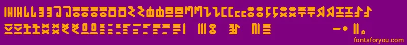 More about GENР RICA PRIMITIVA 01 Font GENР RICA PRIMITIVA 01 Font – Orange Fonts on Purple Background